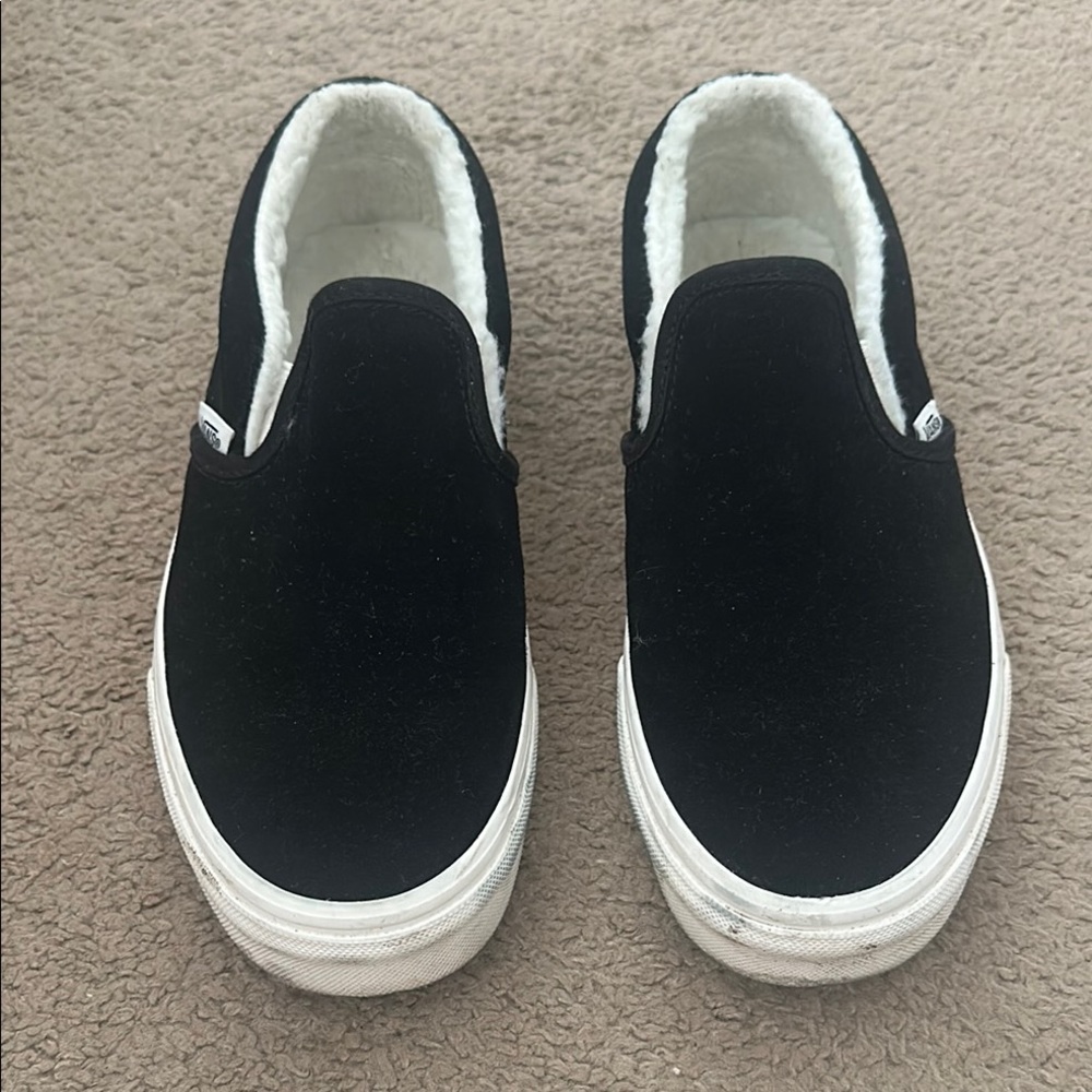 Vans Black and White Slip-On Sneakers Minimalist Design